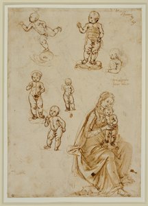 Six Children; The Virgin and Child