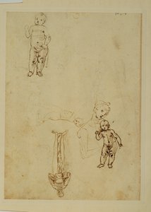The Virgin and the Infant Jesus; Two Children