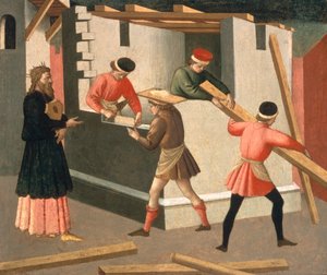 The Construction of the Temple of Jerusalem by Francesco di Stefano Pesellino