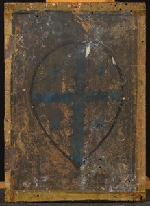Verso of Annunciation Diptych with Cross with Stars enclosed by a Mandorla by Francesco di Stefano Pesellino