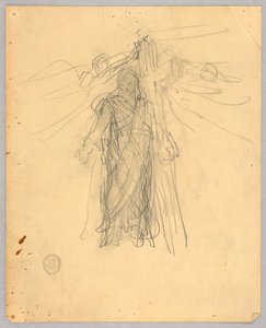Sketch for Central Figure in the Ascension by Francis Augustus Lathrop
