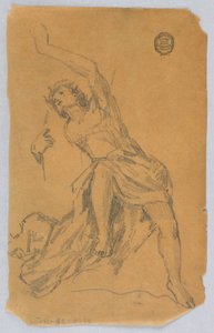 Sketch of Figure with Drapery by Francis Augustus Lathrop