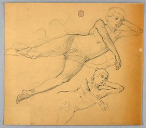 Studies of Nude Figure by Francis Augustus Lathrop