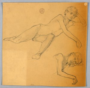 Studies of Nude Figure by Francis Augustus Lathrop