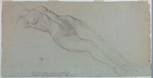 Study for "Diana and Her Attendants among the Constellations" by Francis Augustus Lathrop