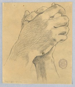 Study of Clasped Hands by Francis Augustus Lathrop