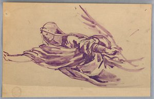 Study of Draped Figure with Palm
