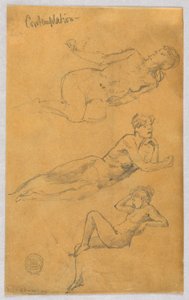 Three Sketches of Female Nudes