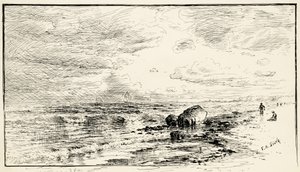 The Beach Near Point Judith, Rhode Island by Francis Augustus Silva