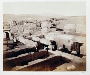 An Excavated Temple at the Foot of the Sphinx, Giza, Egypt by Francis Bedford