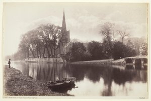 Stratford-on-Avon, Church from the Avon, 1860-94
