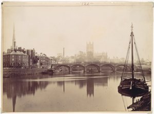 Worcester. From the Severn by Francis Bedford