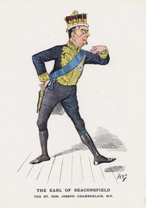 The Earl of Beaconsfield, The Rt Hon Joseph Chamberlain by Francis Carruthers Gould