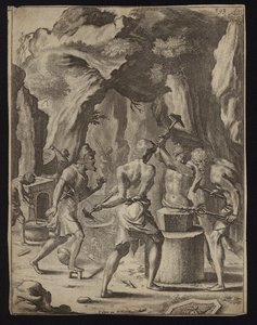 Vulcan forging the weapons of Aeneas