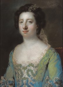 Portrait of The Hon. Mrs Bridget Gunning, Half Length, in a Blue Ruffled Gown, 1758