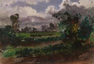 A View across the Garden from the House at Exmouth, Devonshire by Francis Danby