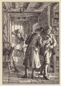 Illustration for The Cricket on the Hearth by Charles Dickens by Francis Donkin Bedford