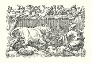 Merrie England: Bull baiting by Francis Donkin Bedford
