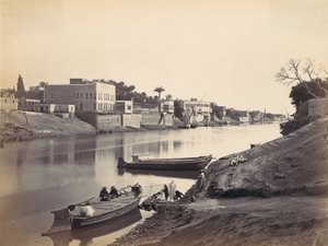 Banks of the Nile at Cairo, ca. 1857, printed 1870s by Francis Frith