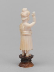 Black pawn, chess piece, India by Francis Frith