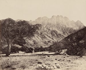 Mount Serbal, from Wadi Feiran, Egypt by Francis Frith