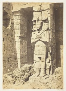 Osiride Pillars at Medinet-Haboo, c. 1857 by Francis Frith