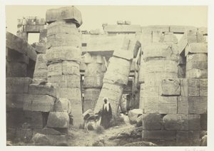 Pillars in the Great Hall, Karnak by Francis Frith