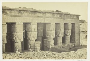 Portico of the Temple of Dendera by Francis Frith