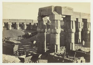 Portion of the Great Temple The Government Stores, Luxor, 1857 by Francis Frith