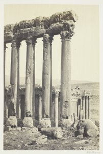 The Great Pillars and Smaller Temple, Baalbek by Francis Frith