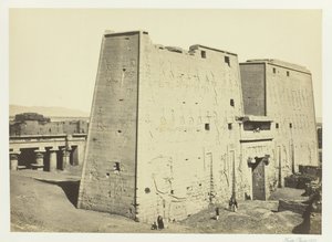 The Great Pylon at Edfou, Upper Egypt, 1857 by Francis Frith