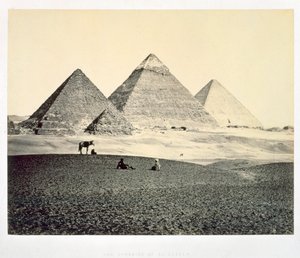 The Pyramids of El-Geezeh from the South West, Egypt, 1858