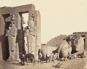 The Ramasseum of El-Kurneh, Thebes, First View by Francis Frith