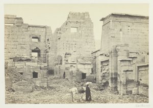 The Temple Palace, Medinet Habu by Francis Frith