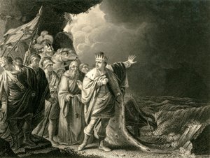 Canute Reproving His Courtiers by Francis Holl