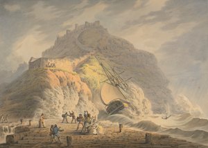 Scarborough: Shipwreck at the Foot of the Castle Cliff by Francis Nicholson