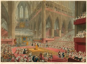 The Coronation of His Majesty George IV, Taken at the Time of the Recognition (19 July 1821) by Francis Phillip Stephanoff