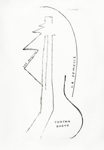 Poems and Drawings of the Girl Born Without a Mother, no.23, published by Imprimeries Reunies, Lausanne by Francis Picabia