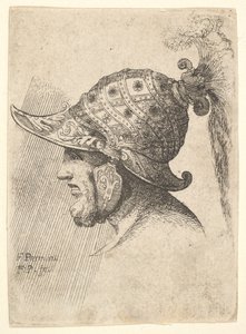 Helmeted Head by Francis Place