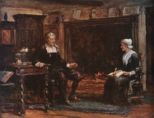 Milton in His Cottage Dictating Paradise Regained