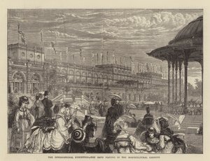 The International Exhibition, the Band Playing in the Horticultural Gardens by Francis S. Walker