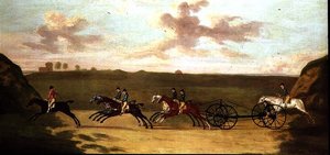 The Carriage Match at Newmarket, Against Time, 29th August 1750 by Francis Sartorius