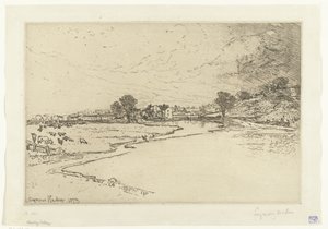 Sawley Abbey by Francis Seymour Haden (Sir) (signed by artist)