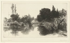 Pond by Francis Seymour Haden (Sir) (signed by artist)