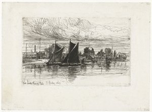 West London Rowing Club by Francis Seymour Haden (Sir) (signed by artist)