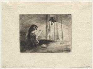 A Lady Reading by Francis Seymour Haden