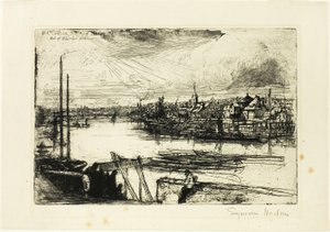 Battersea Reach by Francis Seymour Haden