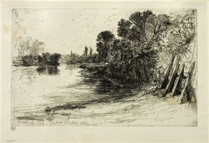 Brentford Ferry by Francis Seymour Haden