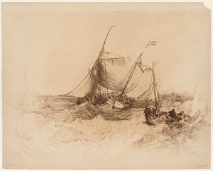 Calais Pier by Francis Seymour Haden