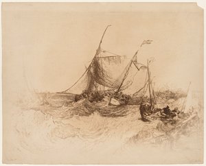Calais Pier by Francis Seymour Haden